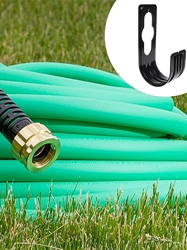 Miniatura 7 de Paquete de 2 colgadores de manguera de jardín resistentes para montaje en pared, soporte para manguera de agua, soporte para manguera colgante,
