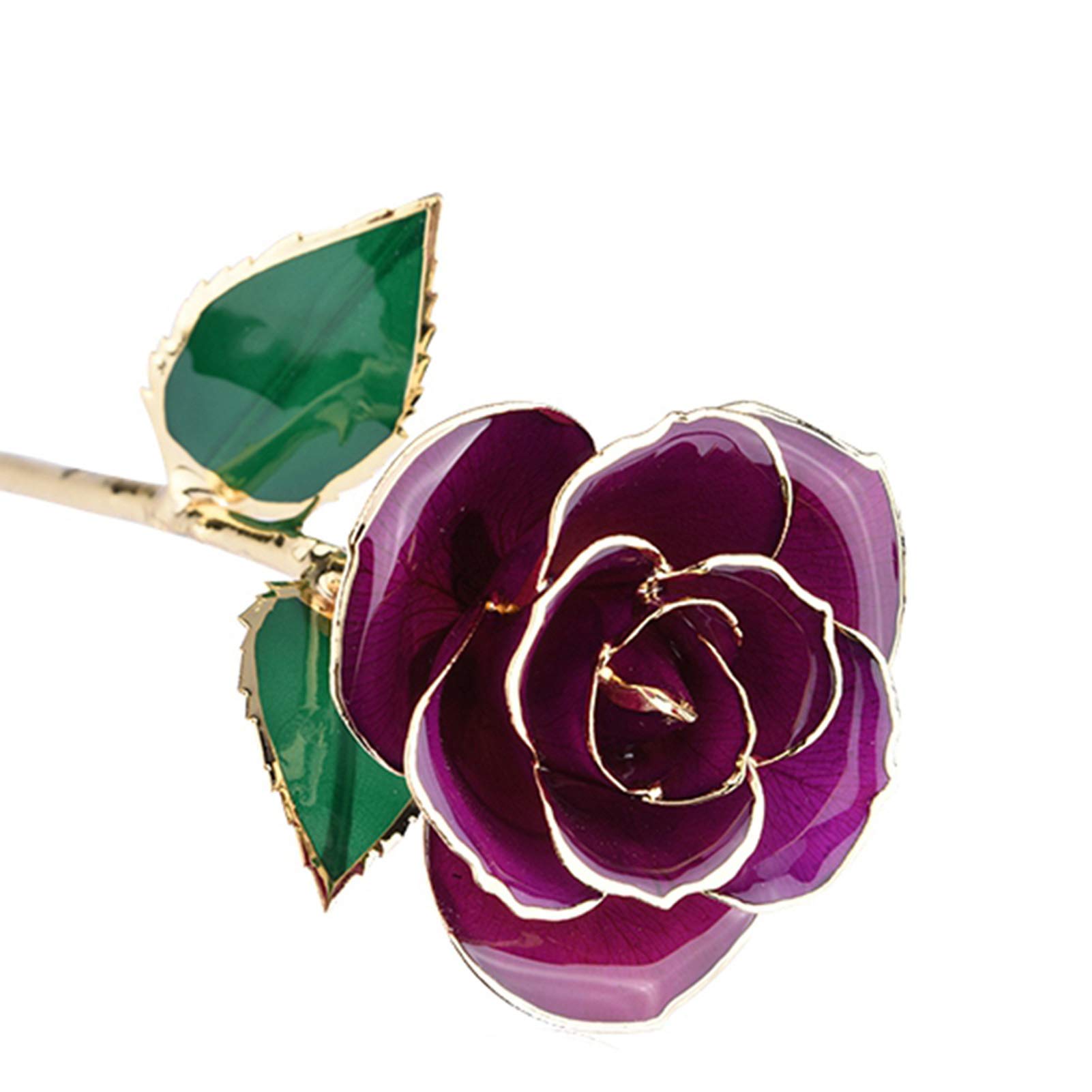Dilwe Rosa Bañada en Oro 24K con Soporte