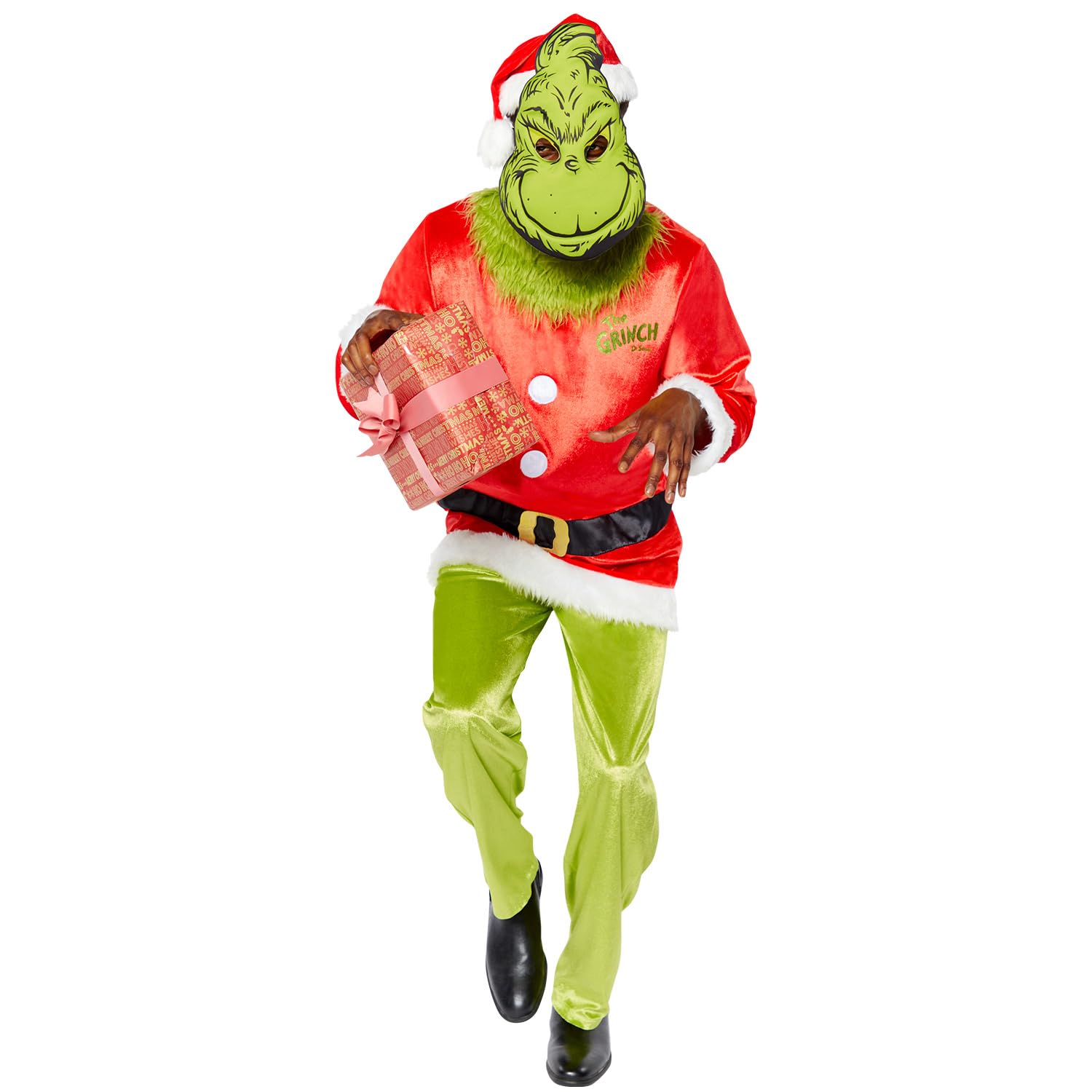 Amscan 9918318 - Men's Official the Grinch Classic Adults Christmas Fancy Dress Costume Size: Medium