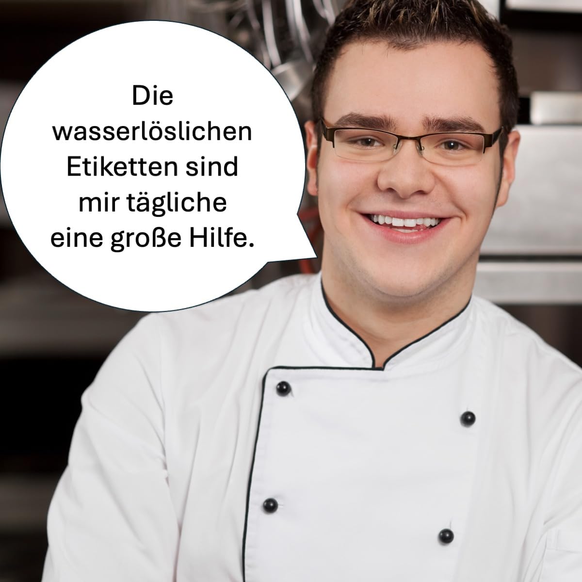 Wasserlösliche Etiketten für Tiefkühler. Ideal für Gastronomie und Großküchen. Selbstklebend und rückstandslos auflösbar. 500 Label, lose auf Rolle. Größe 70 x 35mm