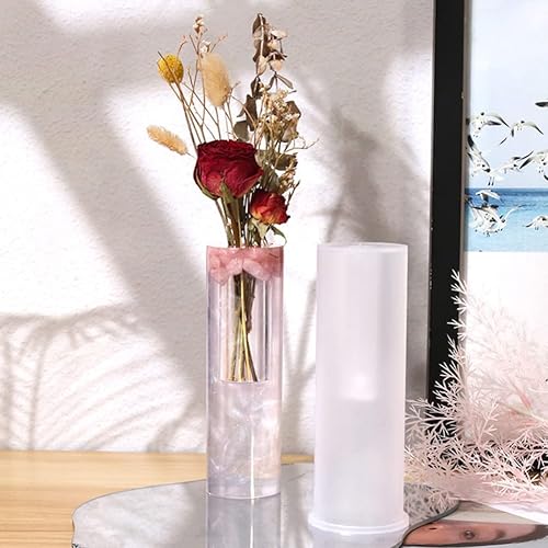 Miniatura 9 de Sewroro Moldes de silicona para jarrón cilíndrico moldes de resina para jarrón de flores moldes de resina para bricolaje soportes para bolígrafos