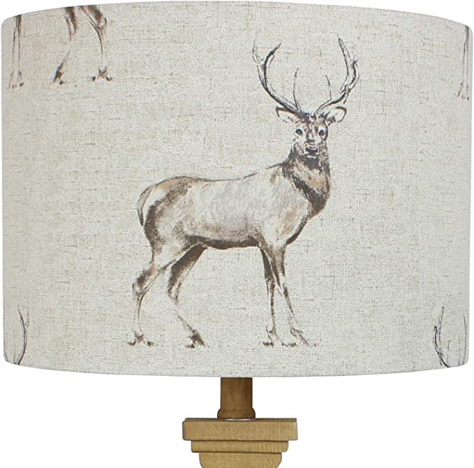 Glencoe Stag Drum Lampshade (25 cm Diameter x 21 cm Ceiling Pendant)