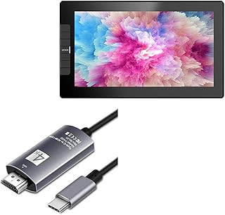 BoxWave Cable Compatible with Veikk Studio VK1200 - SmartDisplay Cable - USB Type-C to HDMI (6 ft), USB C/HDMI Cable - Jet Black