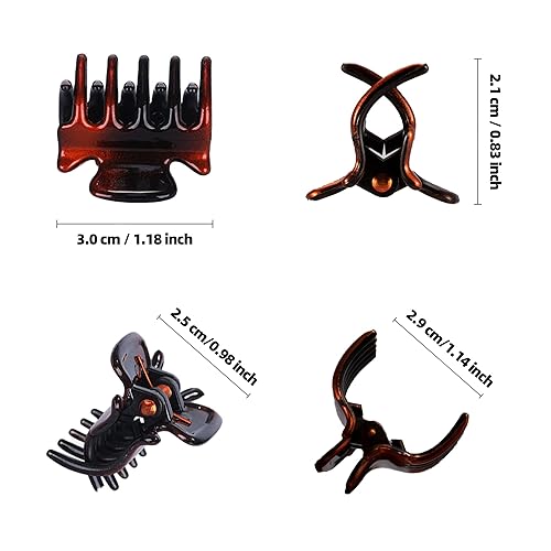 Miniatura 2 de 24 pinzas pequeñas de plástico para el cabello, medianas para niñas y mujeres, pinzas para el cabello pequeñas de 1 pulgada, buenas para