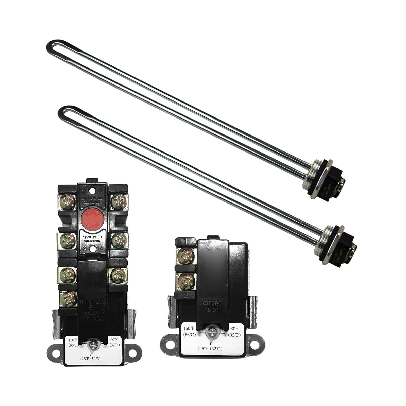 Electric Water Heater Up Set Part for Most Electric4500W 240V Upper Lower Thermostat Replacement Part
