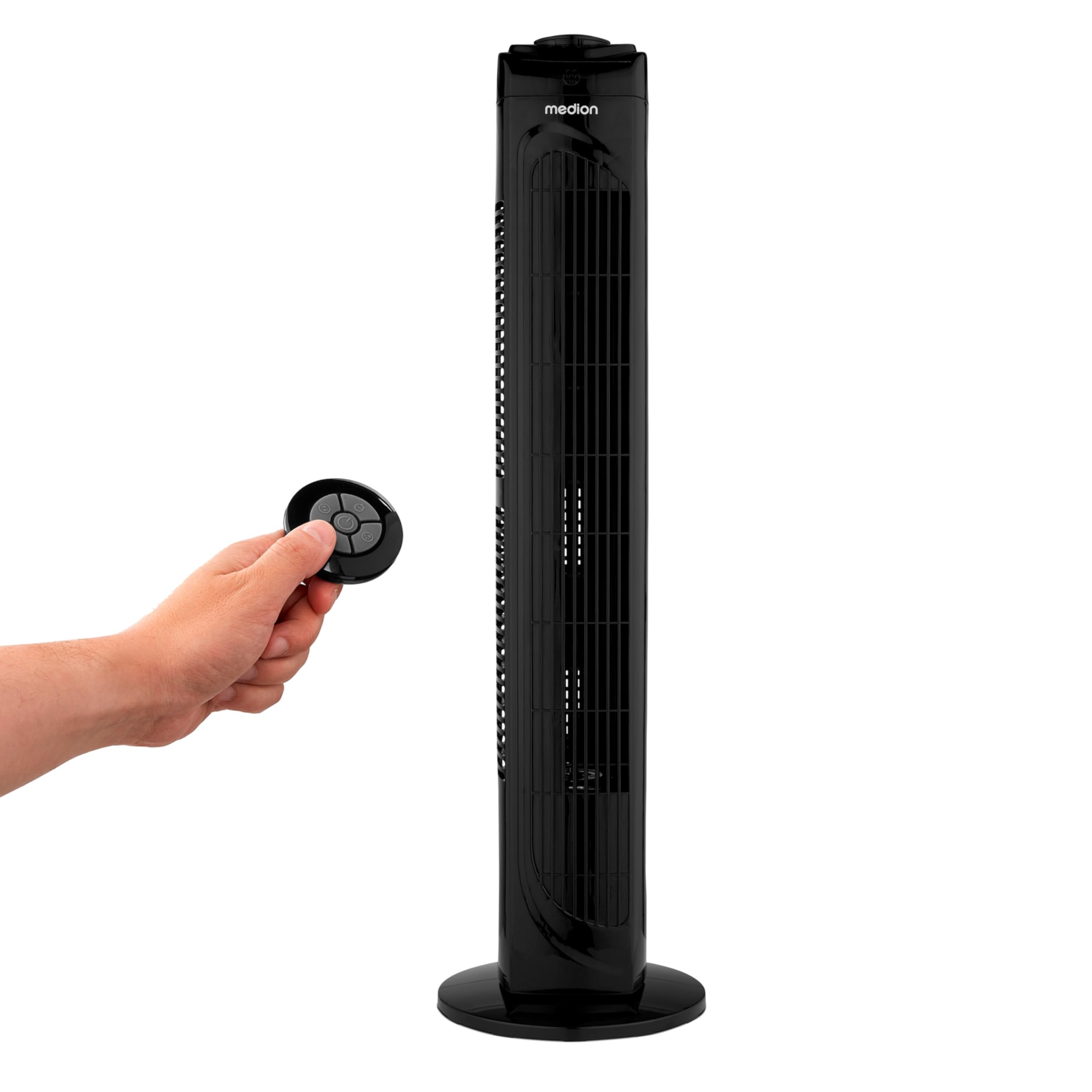 MEDION E11 TF Turmventilator mit Fernbedienung (MD12067) – schwarz