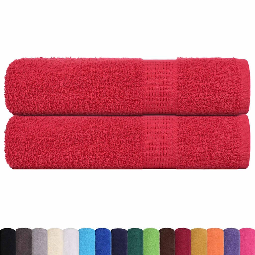 Toallas de Ducha FROGN 2 uds Rojo 70x140 cm algodón 360 g/m²