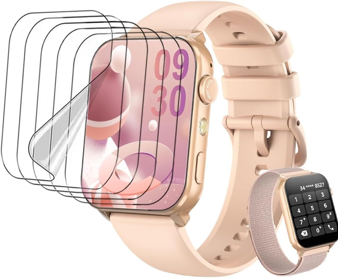 5Pcs Hydrogel Film Screen Protector Compatible With Blackview R30 Max 1.91" Smartwatch Soft HD Clear TPU Film Touch Sensitive, Self-Healing, Anti-Scratch, Ultra-Thin, Easy Installation