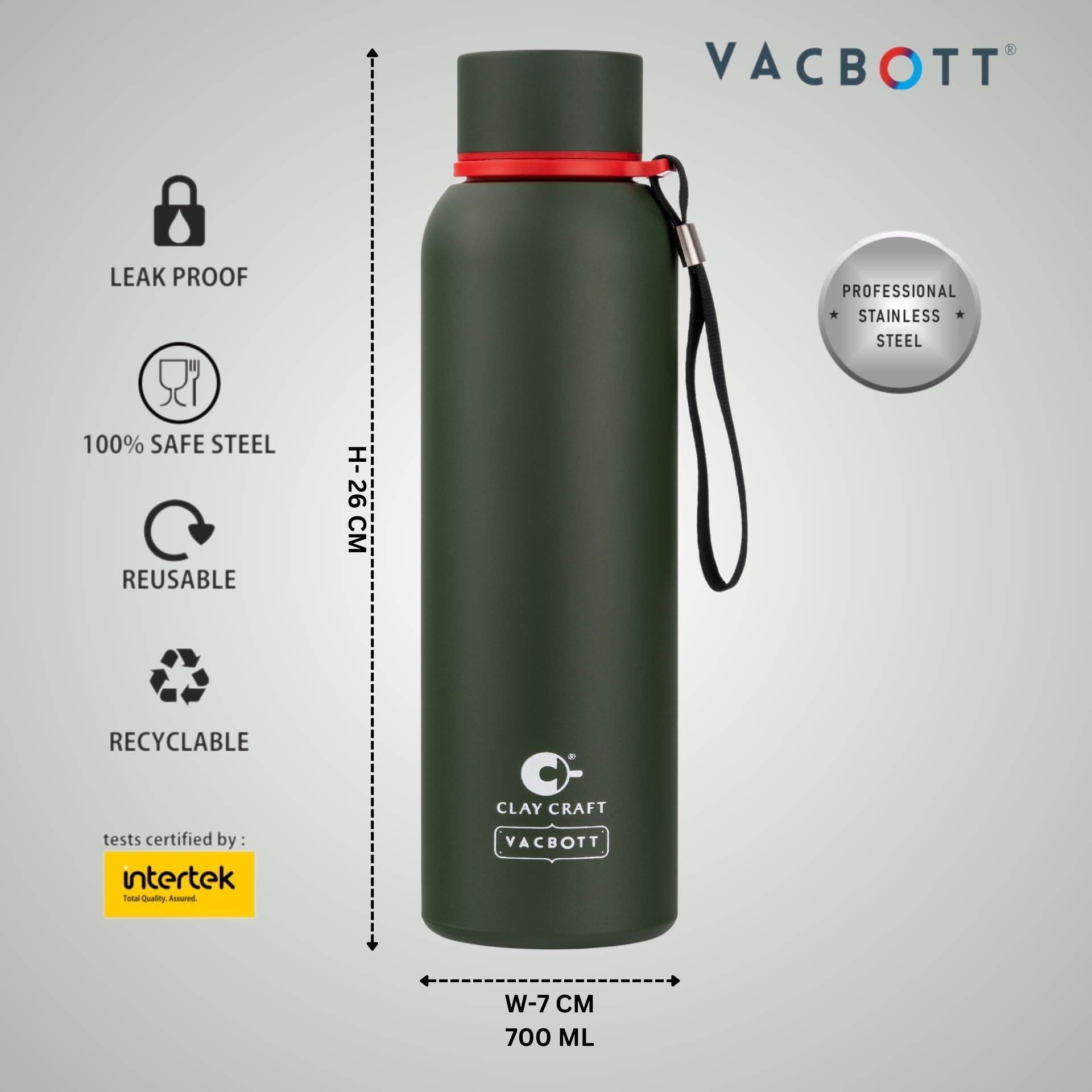 Clay Craft Vacbott Everest Double Walled 24 Hours Hot and Cold