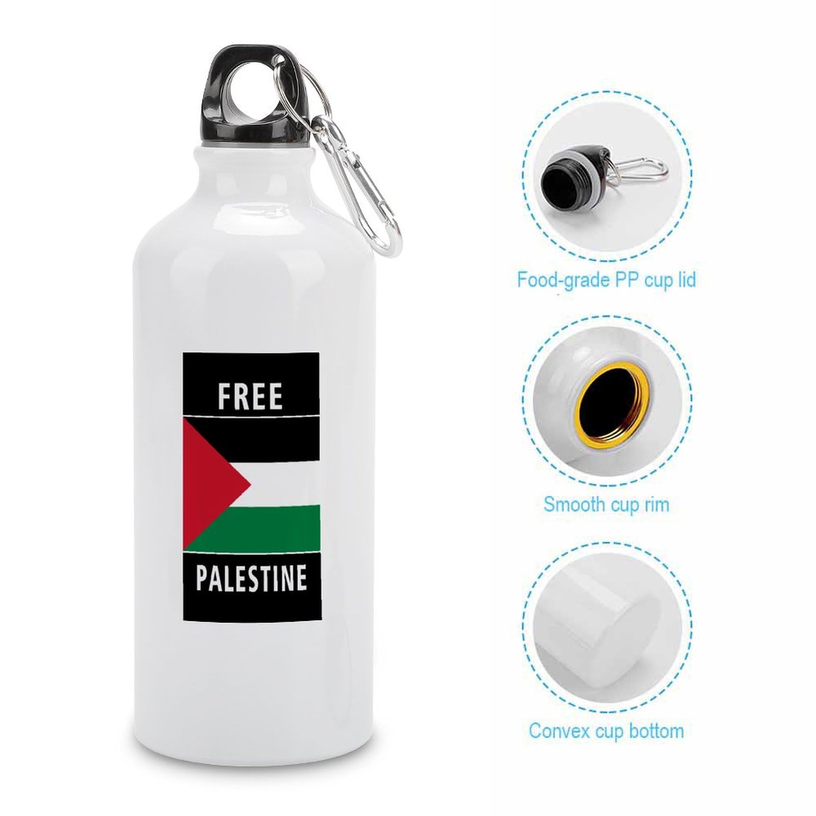 Flag Of Israel Insulated Water Bottle - 17 Oz Stainless Steel, Double Wall, Keeps Drinks Hot/Cold For Gym, Travel, Hiking