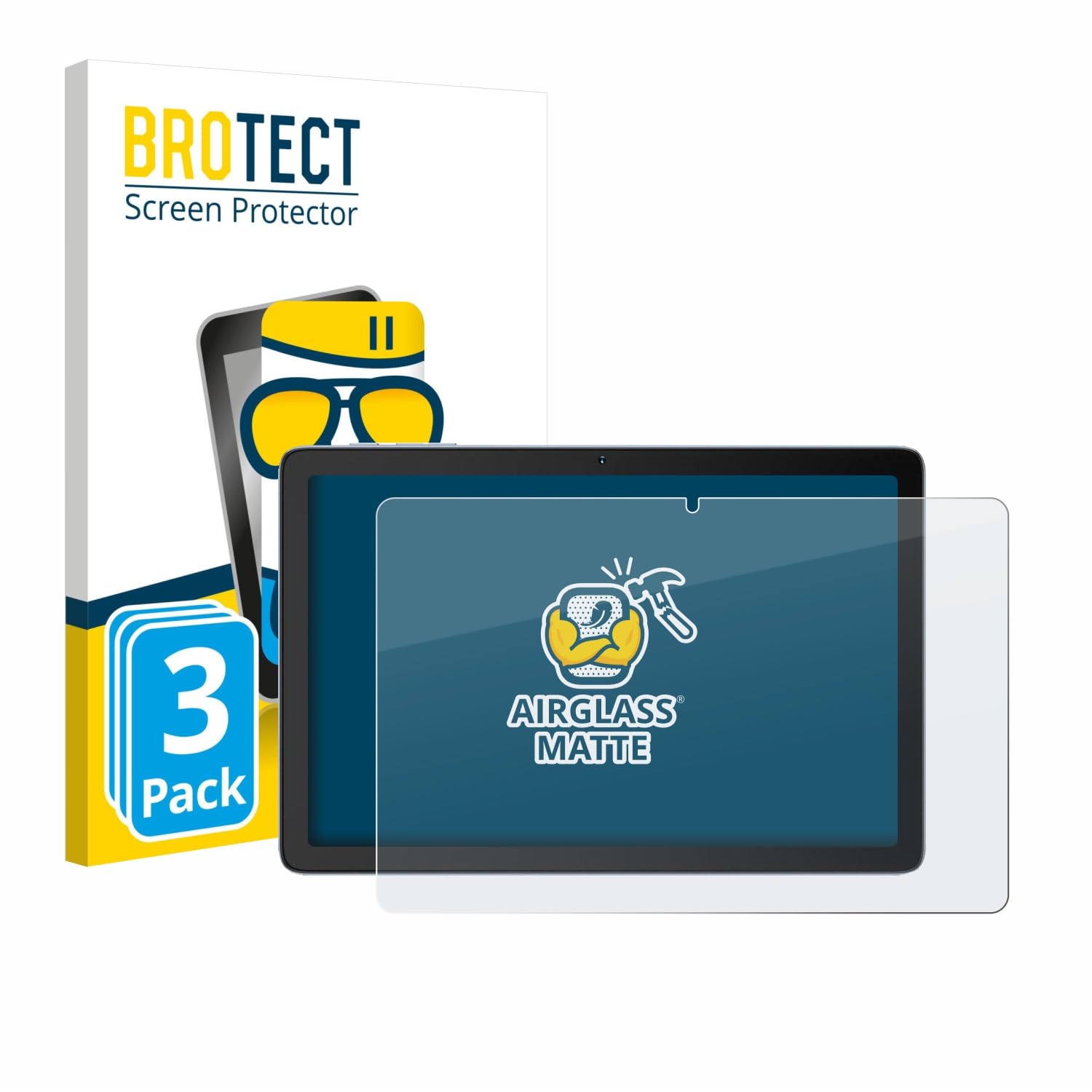 brotect 3 Pezzi Pellicola Vetro per Hotwav Pad 12 | Opaca Protezione Schermo Made in Germany, Anti-Riflesso Durezza 9H Anti-Graffio
