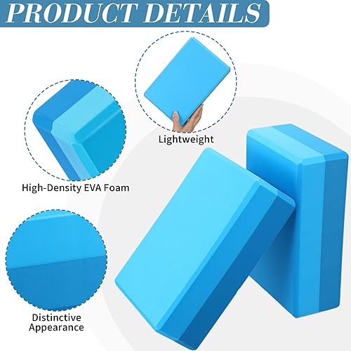 Miniatura 3 de Liliful Bloques de yoga a granel de espuma EVA para ejercicio, ladrillo de yoga, superficie suave, antideslizante, bloques de espuma de alta