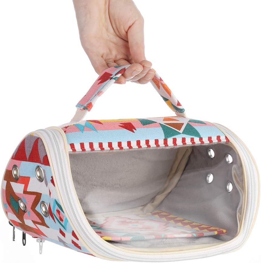 KINTOR Hamster Carrier Bag Small Animal Portable Breathable Outgoing Bag for Guinea Pig Hedgehog Squirrel Chinchilla mice Rats Sugar Glider Ferret Small Parrots