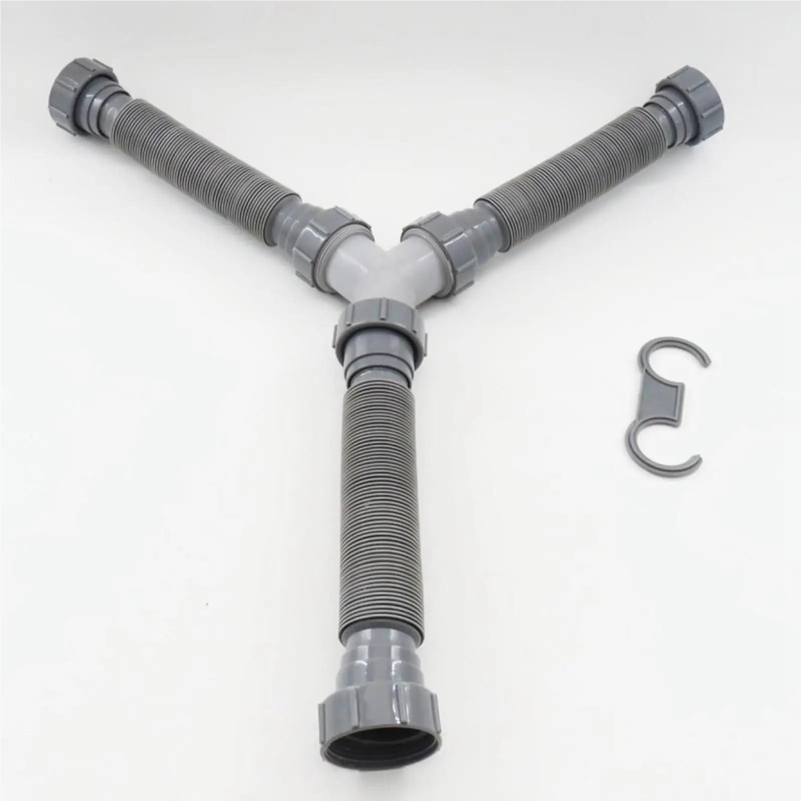 Tubo de desagüe for fregadero doble, accesorio flexible tipo Y, tres vías, a prueba fugas, profesional
