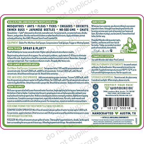 Wondercide - Ecotreat Outdoor Pest Control Spray Concentrate With Natural Essential Oils - Mosquito, Ant, Roach, And Insect Killer, Treatment, And Repellent - Safe For Pets, Plants, Kids - 16 Oz #TOP6