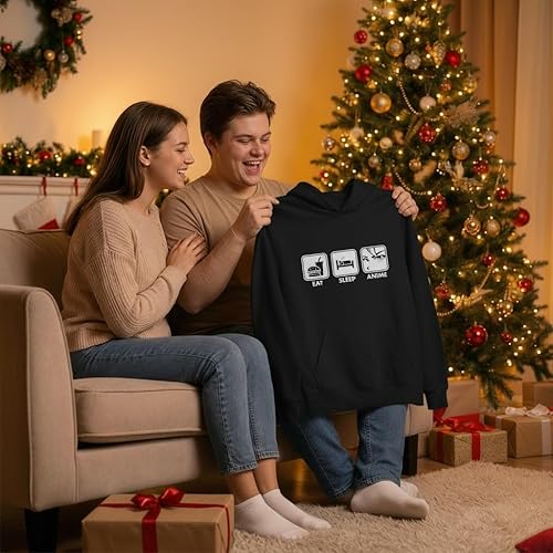 Miniatura 2 de Tstars Eat Sleep Anime Sudadera con Capucha - Sudaderas con Capucha Unisex de Manga Japonesa - Regalo para Fanáticos de Otaku