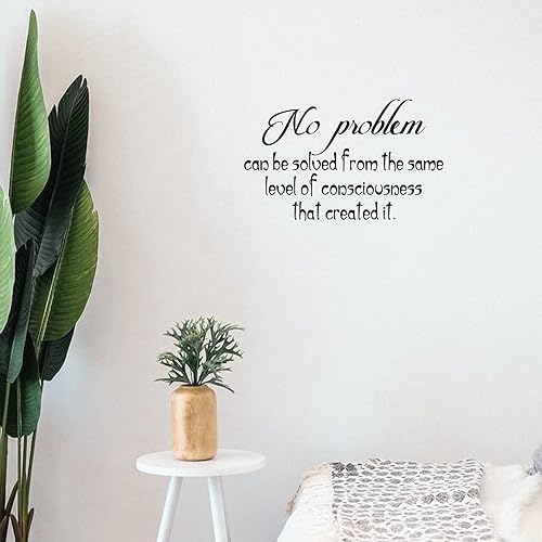 No Problem Can Be Solved from the Same Level of Consciousness That Created It Wall Stickers Remoble DIY Wall Art Decor Decal Murals for Home Room
