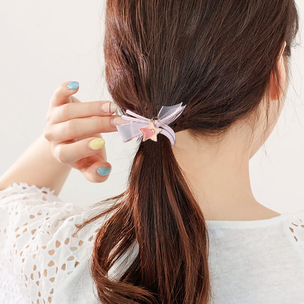 Amazon | ヘアゴム リボン 輪ゴム 星 蝶々結び 大人 髪ゴム shefun