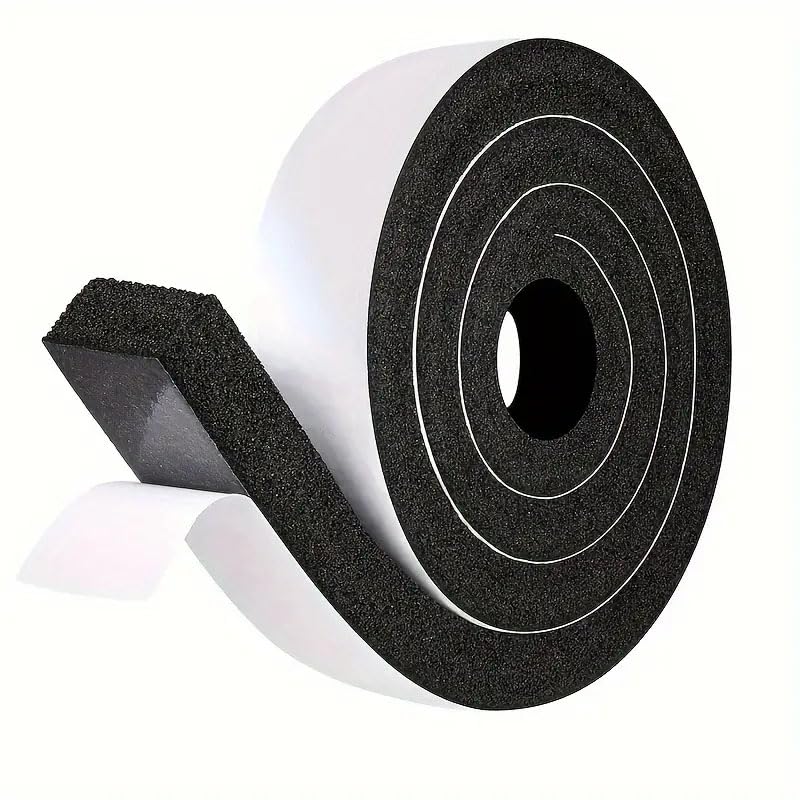 DIY Crafts 20/2M Foam Door Window Sealing Strip Self-Adhesive Multi-Function Dustproof Sponge Strip Home Soundproof Insulation Seal Tape Do It Yourself (Dark Grey 1 Roll (2M), Width-1.5cm)