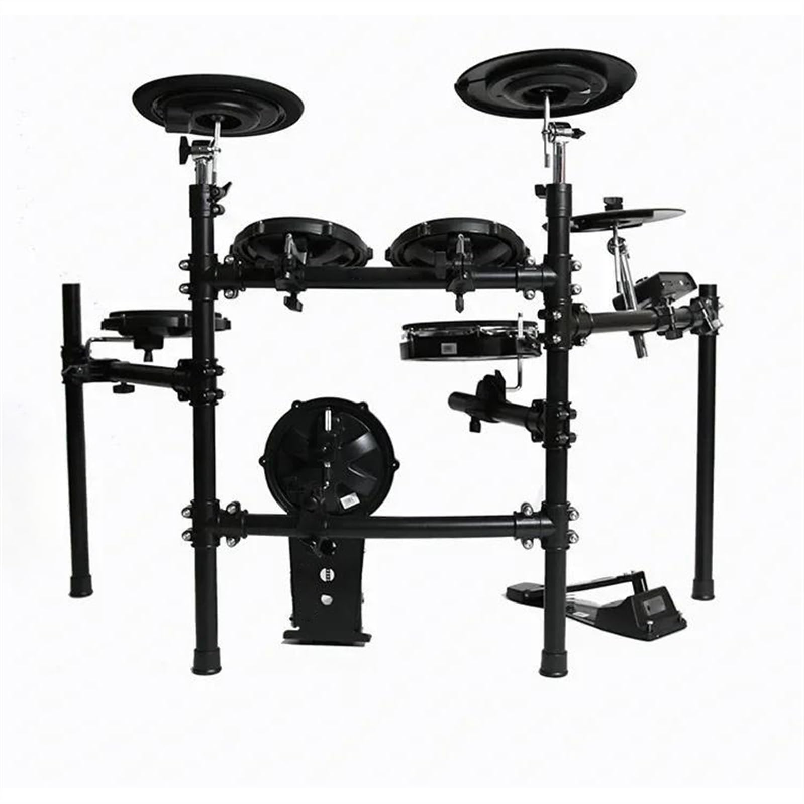 Kit di batteria elettronica con pelle in mesh e pelle in gomma, set di batteria elettronica a percussione con rack per batteria in ferro super solido e durevole, set di batteria elettronica prof