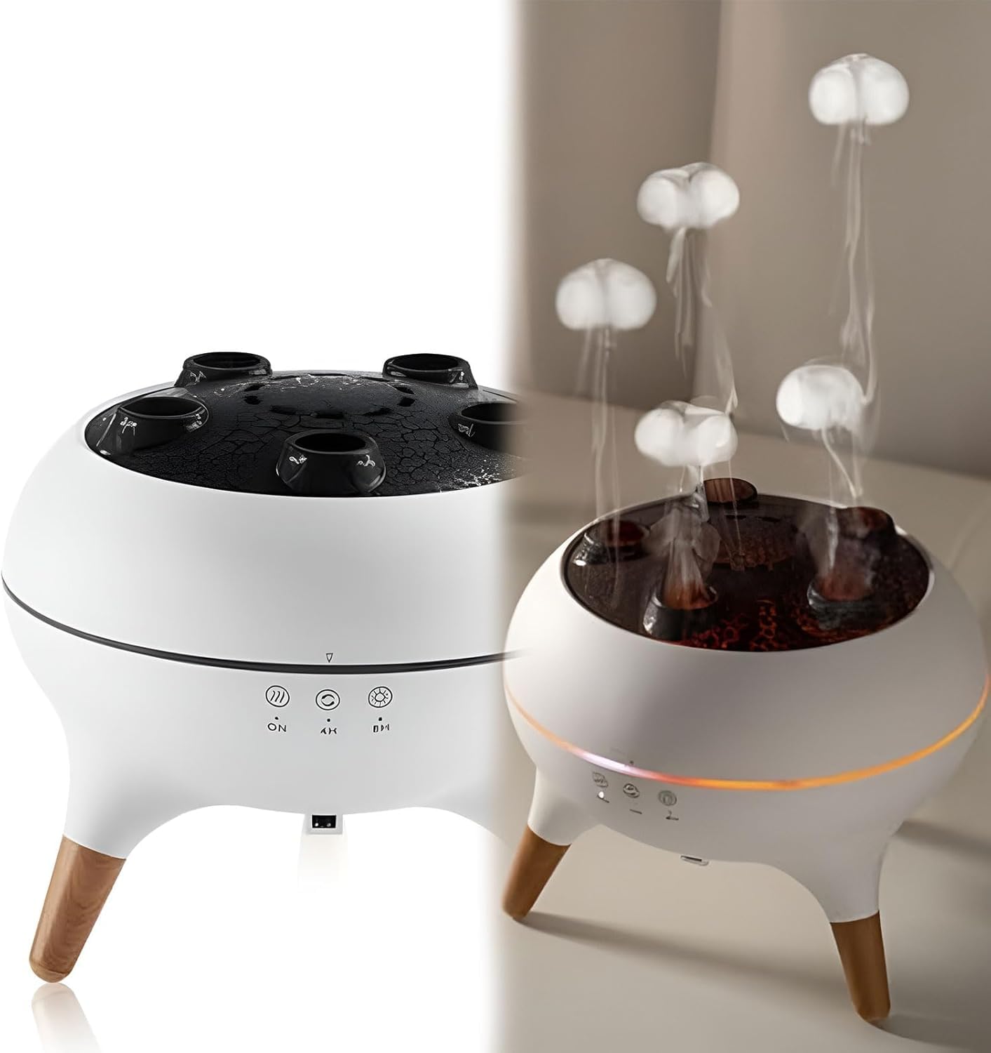 Diffuseur d'huile essentielle de méduse 7 couleurs avec télécommande pour salon