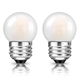 G40 3W Low Wattage LED Bulb 25 Watt Equivalent, E26 Base Low Power Small Light Bulbs Warm White 2700K Mini Globe Light Bulbs for Bedroom Night Light, Bedside Table Lamp, Ceiling Fan, 2 PACK