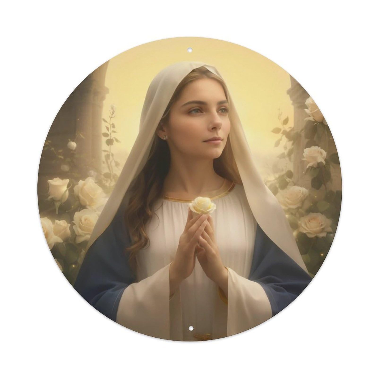 Religious The Great Virgin Mary Metal Tin Sign