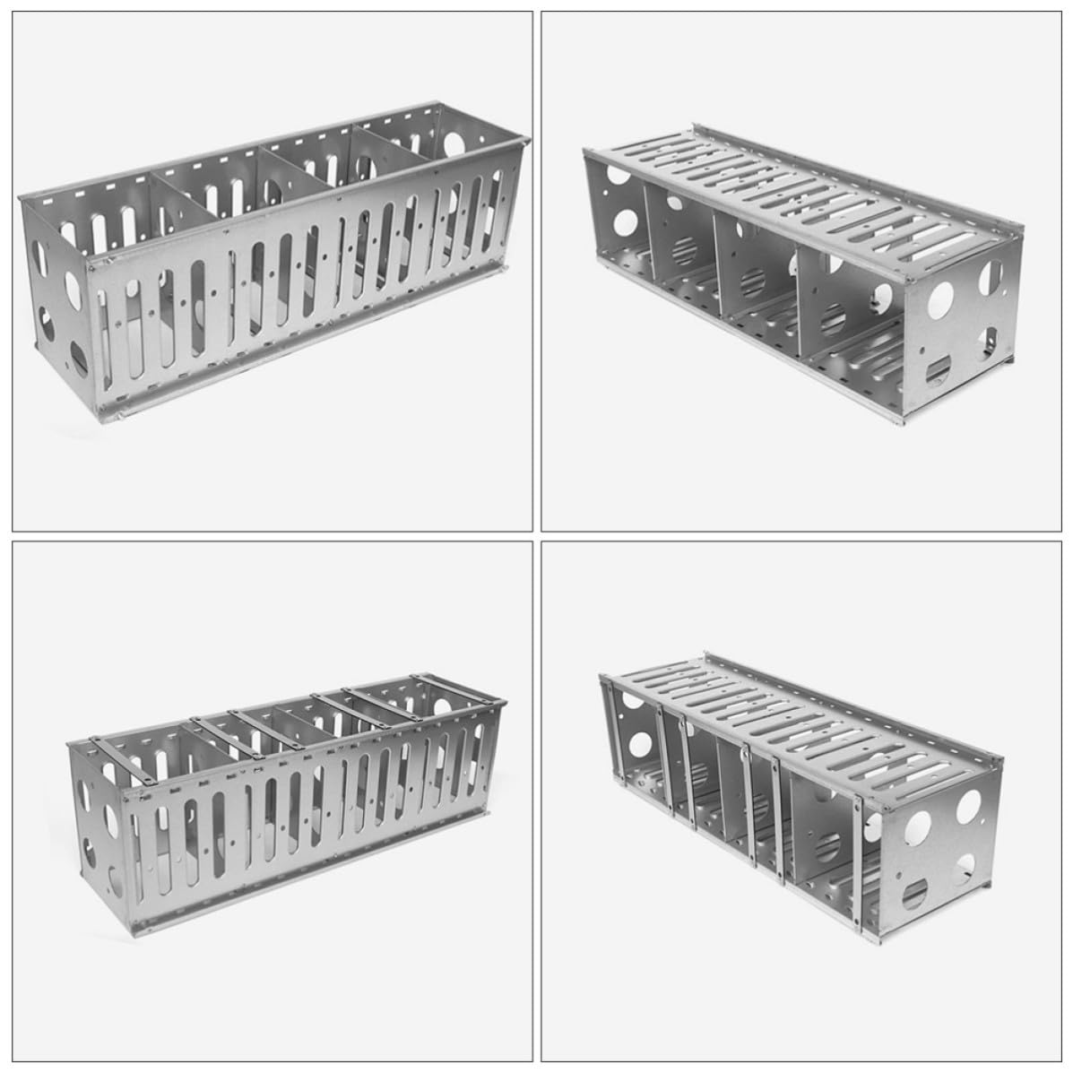 Kit de montaje de disco duro de 12 capas, jaula de acero inoxidable para carcasa de computadora, rack apilable para discos duros externos con instalación sencilla