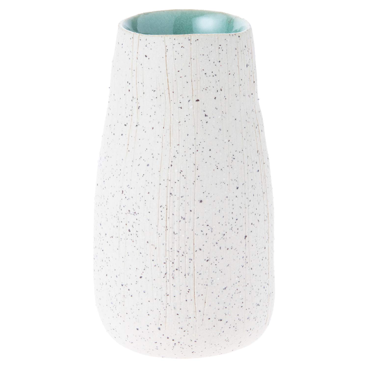 Shigaraki Ware Hechimon Flower Vase 5.9in White Ceramic Made in Japan