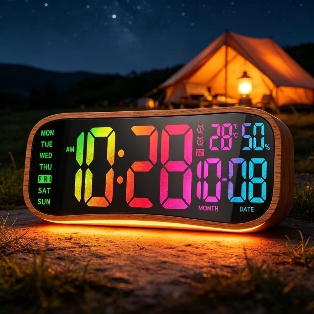 para reloj Despertador Digital LED con Noche para reloj Despertador