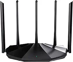 Tenda Roteador TX2 Pro WiFi 6 AX1500, Banda Dupla Gigabit Sem Fio, 5 Antenas de Alto Ganho 6dbi, 3 Portas LAN Gigabit, WPA3+OFDMA+MU-MIMO (Preto)