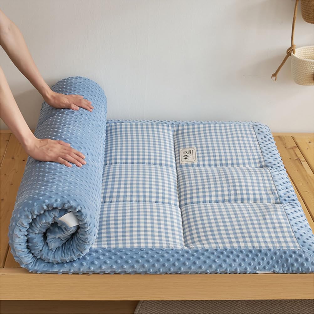Materac futon, 100% bawełna, przenośny leżak podłogowy, składana podkładka do spania, zwijany Shikibuton