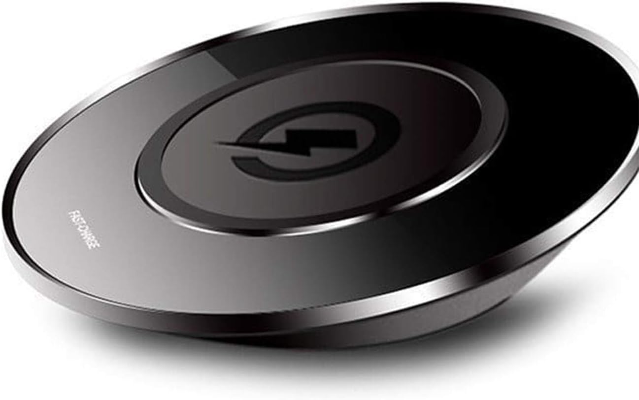 Soopii Wireless Charger Qi Standard Wireless Charging Pad for iPhone 10W Samsung Galaxy S9+/ S9 / S8 / Note 8 and All Qi-Enabled Phones Fast Wireless Charge - Output Max 2.1 A (Without Adaptor, Black, 1 cable Included)