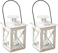 Vista 4 de Kate Aspen Faroles decorativos – Juego de 6 faroles portavelas luminosos de metal envejecido para bodas, decoración del hogar y fiestas – 4.5