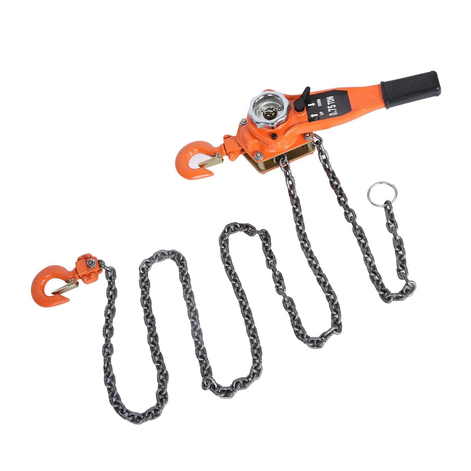 Aramox Kettenzug, Manueller Hebelzug, Verzinkter Manganstahl, 0,75 Tonnen, 9,84 Fuß Hubhöhe, Anti-Drop-Ring, Haken aus Legiertem Stahl, für Garage, Werkstatt, Lager