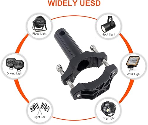 Miniatura 4 de Windance 2 soportes de poste de montaje para lámpara de horquilla delantera, soporte de montaje de luz antiniebla para faros, abrazadera de tubo de