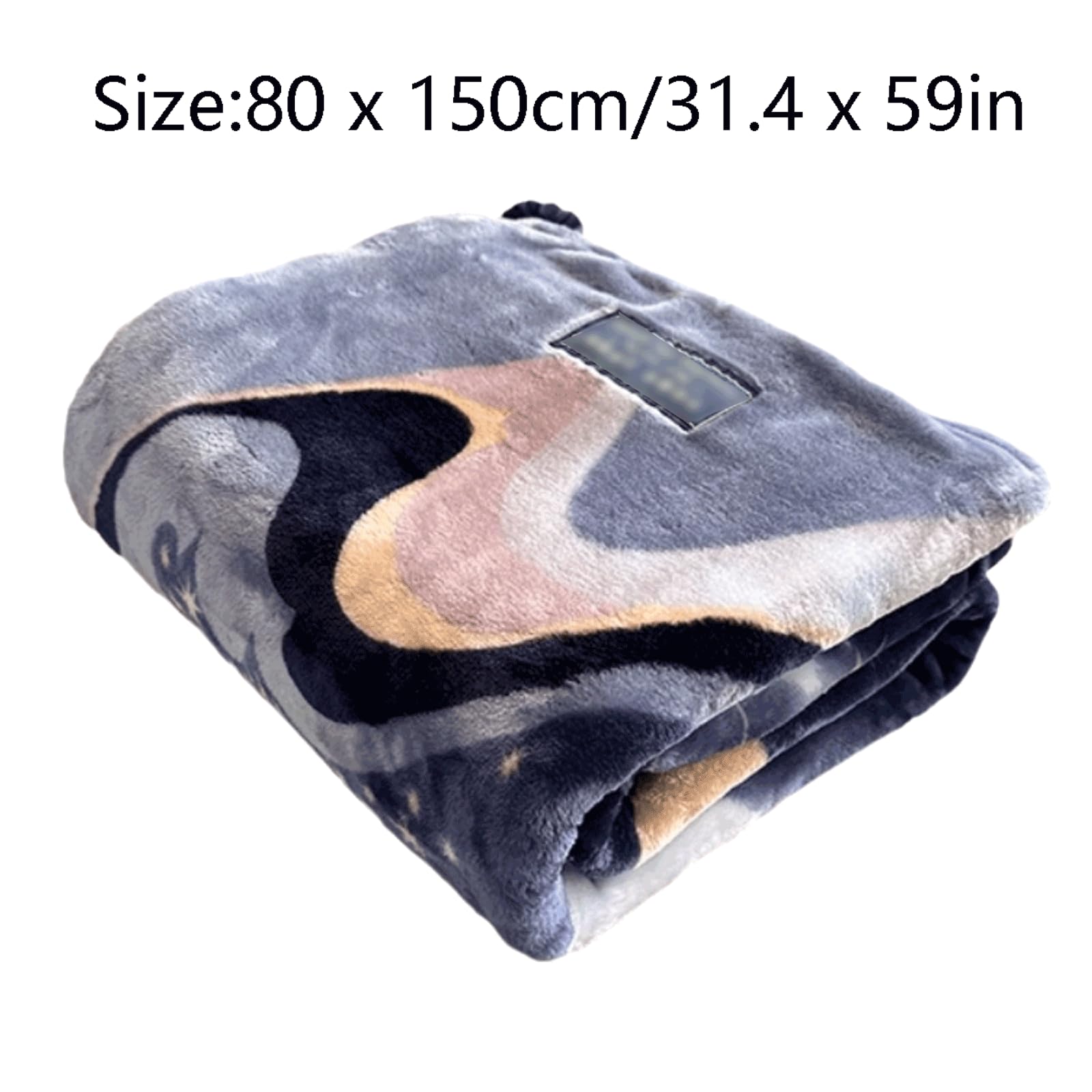 PEKJI Fiber Blend Heated Throw Double-Sided Warm Electric Blankets Detachable Washable Heated Underblanket 9 Heat Settings