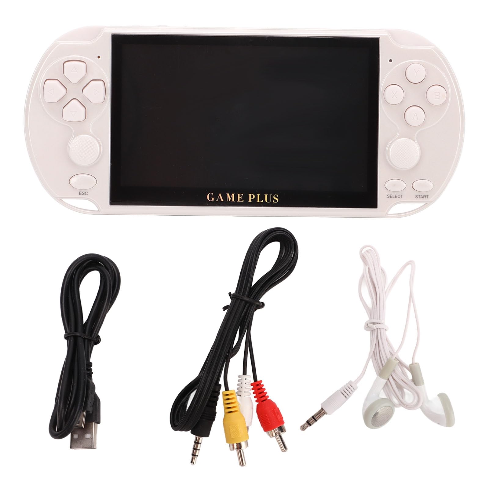 Console de Jeu Portable 5,1 Pouces pour Enfants, Lecteur de Jeu Portable Rétro avec Lecteur de Musique, Vidéo, Appareil Photo, Sortie AV, Batterie Rechargeable 1500 MAh