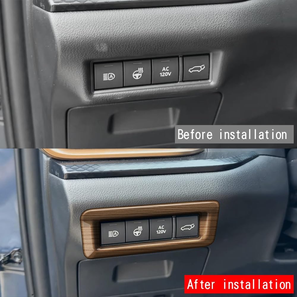 for Grand Highlander 2024 2025 Multi-Function Button Protection Frame Anti-Scratch and wear-Resistant Interior Modification Grand Highlander (Wood Grain)