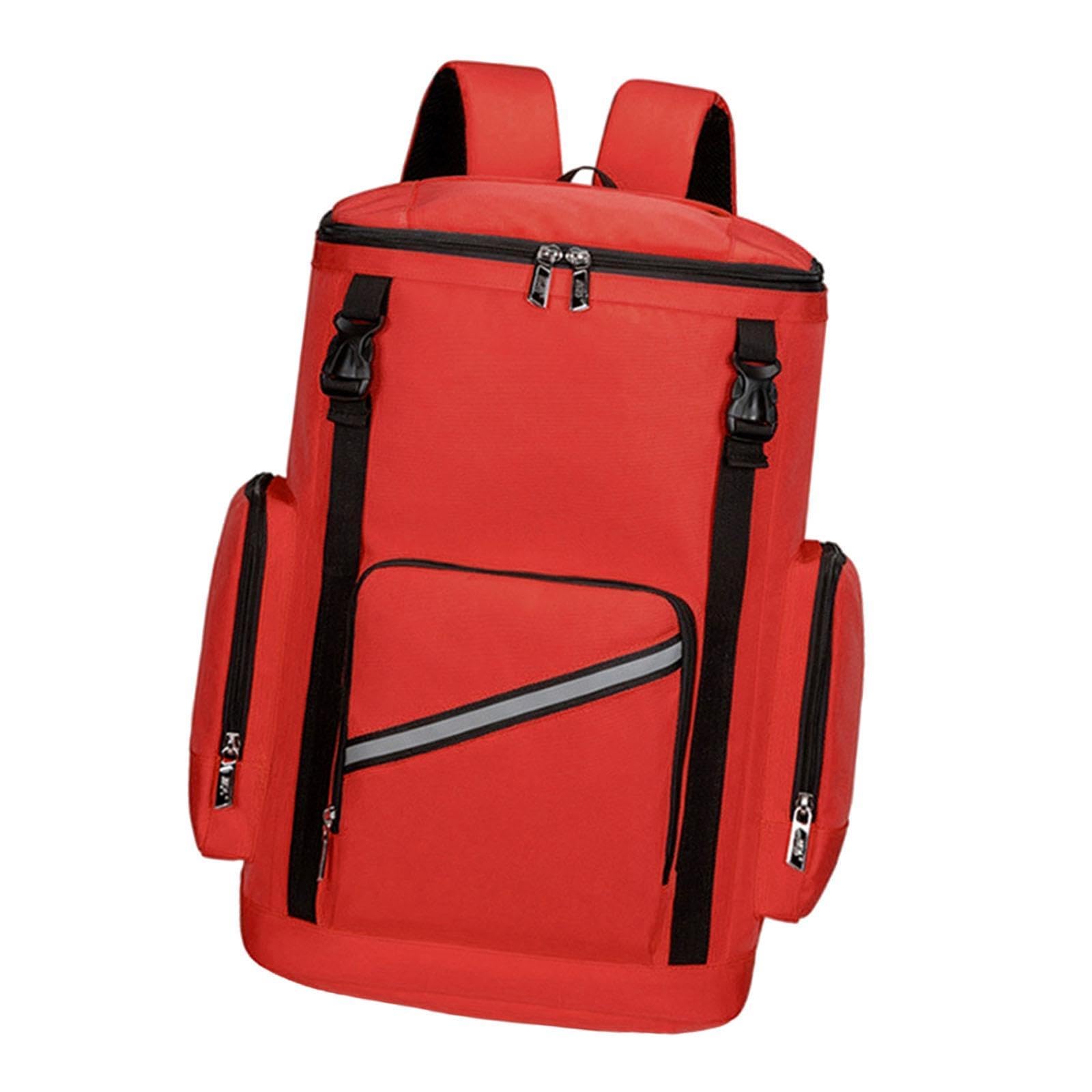 Sac à dos pour outils de nettoyage rouge : finissez-en avec le désordre dans vos rangements