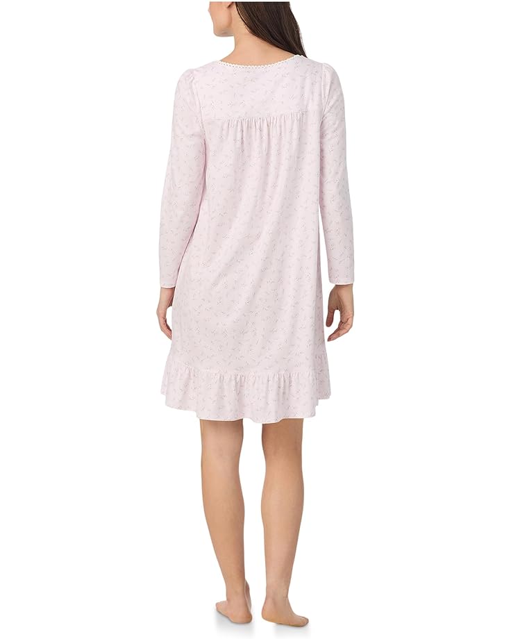 Eileen West Cotton Knit Long Sleeve Short Nightgown - #2 of 3