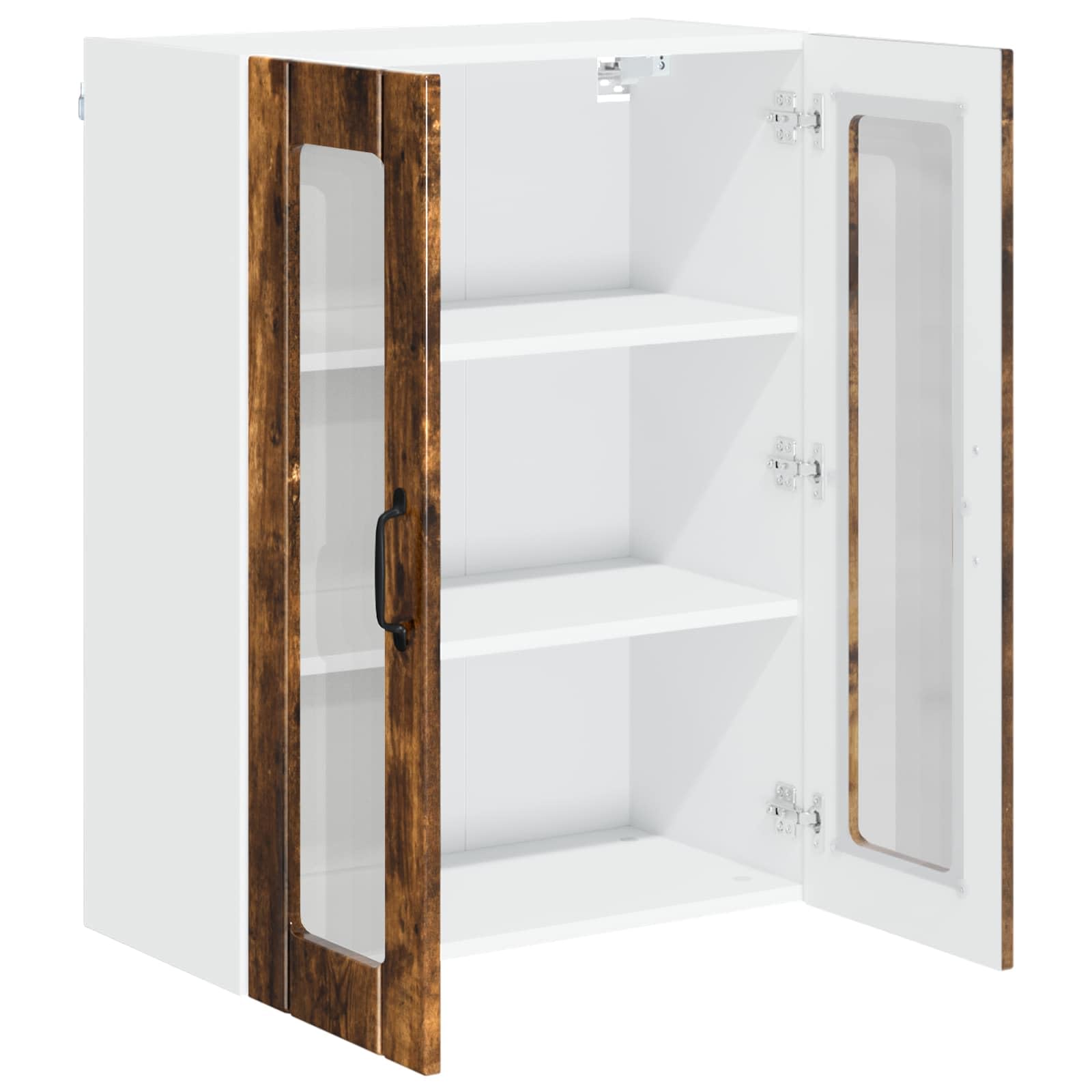 Armadio 60x31x80 cm con 2 ante con 2 ripiani in legno