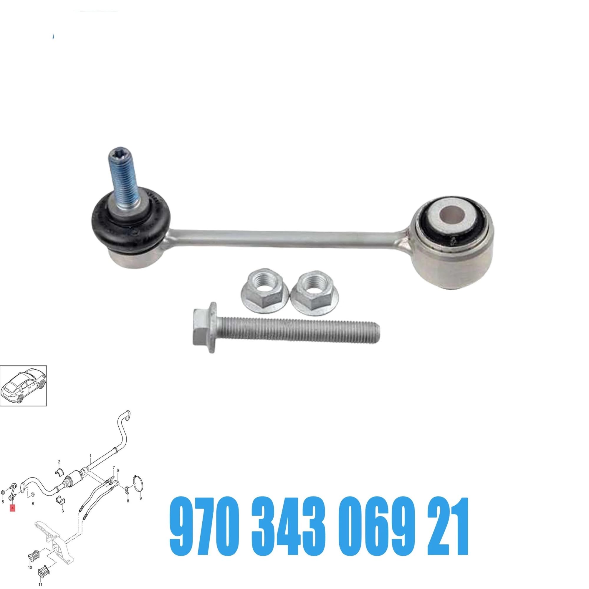 zestaw stabilizatora Końcówka Drążka Stabilizatora 97034306921 97034306923 Pasuje Do Przedniego Zawieszenia Porsche Panamera 970 Stabilizatory Poprzeczne