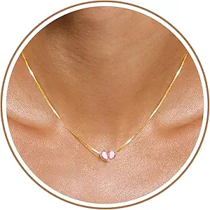 Birthstone Necklace for Women Dainty Gold Necklace with 2 Birthstone Christmas Stocking Stuffers Teen Girl Gifts Trendy Stuff Birthday Gift Moms 2025 Graduation Gift Adjustable Anniversary Jewelry for Daughter Girlfriend Friend
