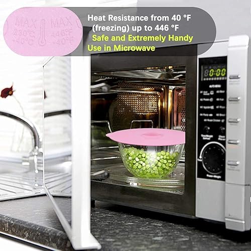 Miniatura 3 de Tapas de silicona para tazones, tazas, ollas, sartenes, aptas para alimentos, sin BPA, fáciles de limpiar y almacenar