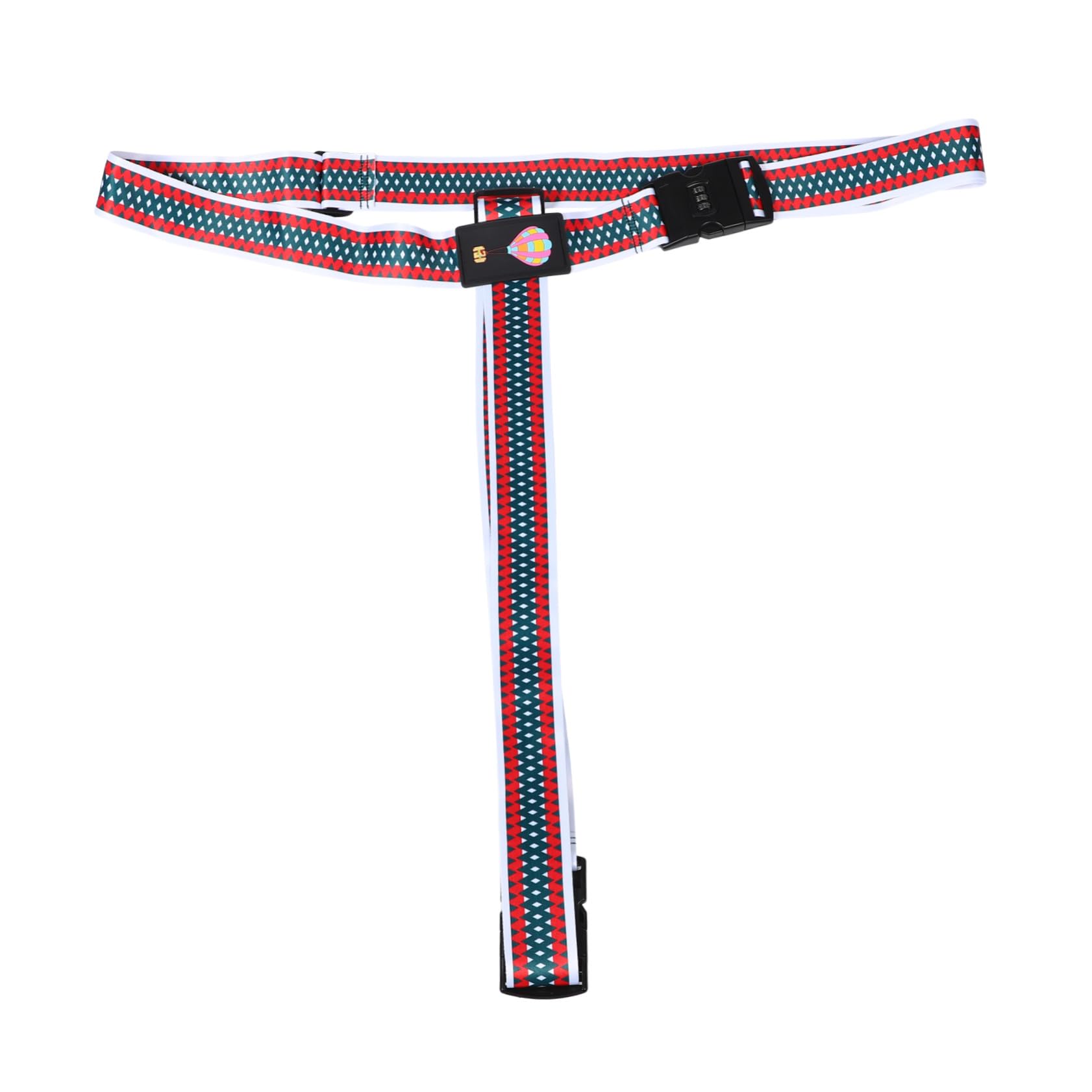 FRCOLOR 5 Piezas Correa Ajustable para Maletas con Doble Candado de Combinación Diseño Cruzado y Estampado de Dibujos Animados Cinturón Resistente de Poliéster para Equipaje Seguro Viajes