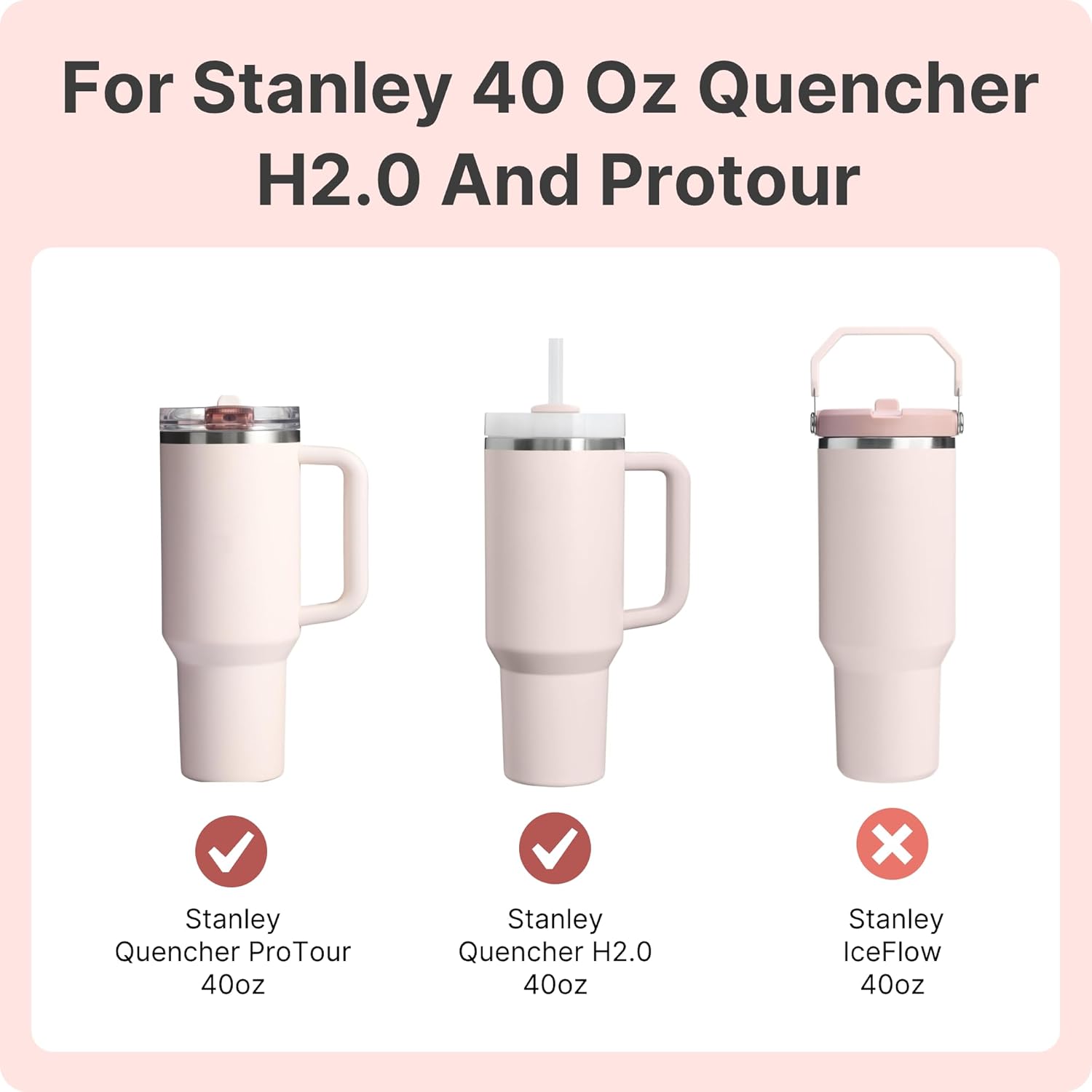 40 OZ Tumbler Lid Replacement for Stanley Quencher 2.0 & ProTour Tumblers, 40 OZ Spill Proof Tumbler Lid for Stanley Cup (Black) - Image 7