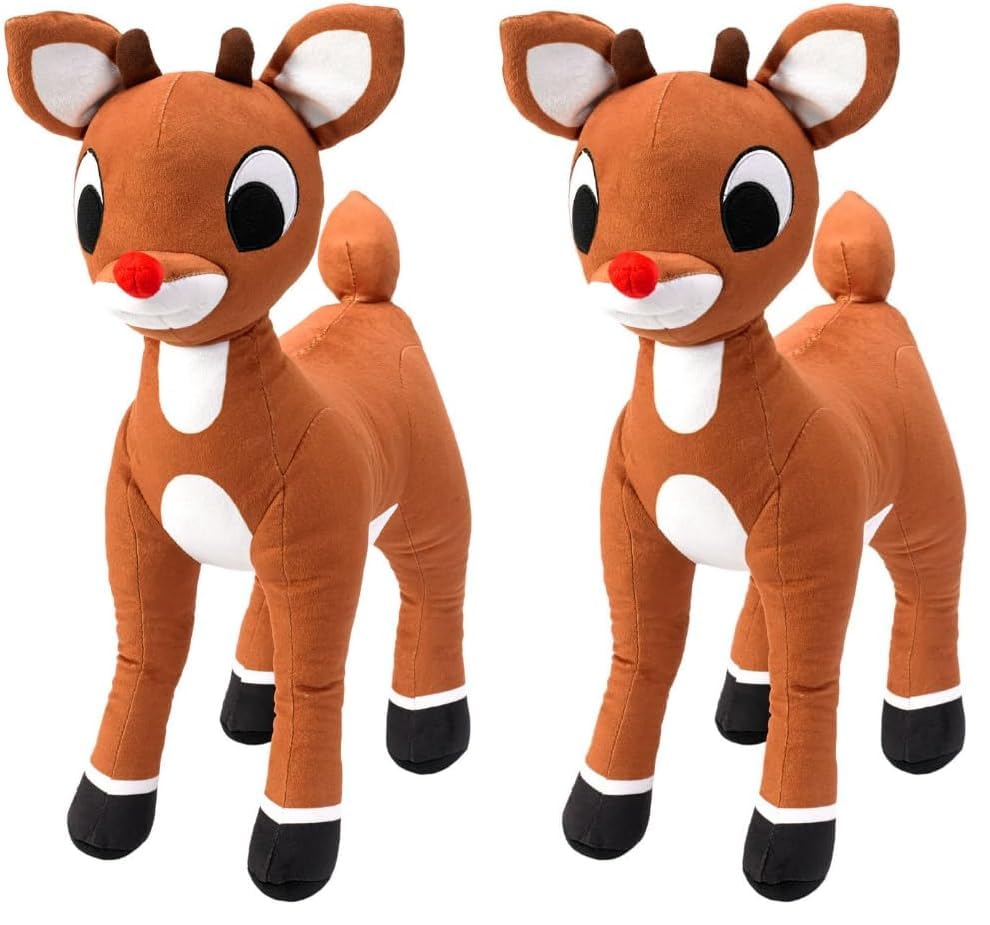 Image of Franco Rudolph The Red Nose Reindeer Kids Holiday & Christmas Bedding Super Soft Plush Cuddle Pillow Buddy, One Size, (Officially Licensed Product) (Pack of 2)