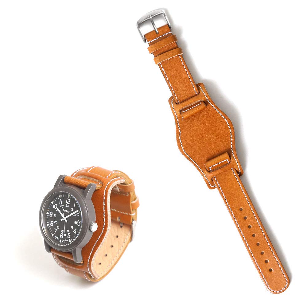 Made in Japan Bund Watch Strap 20mm Tochigi Nume Leather Silver Buckle