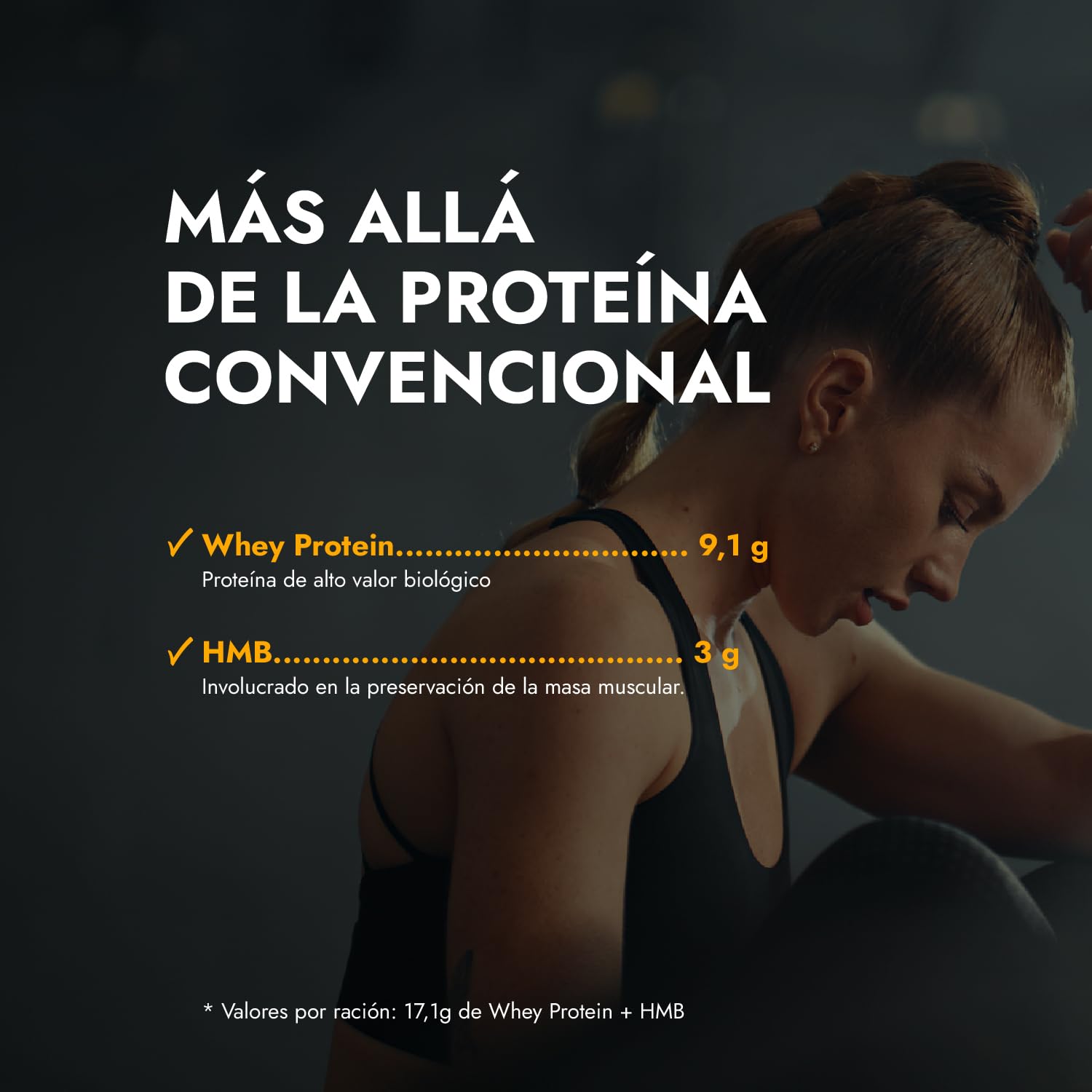 amlsport de Ana Maria Lajusticia Whey Protein + HMB | Mantener y Aumentar la Masa Muscular | Recuperación Post‑Entreno | Sabor Capuchino | Sin Gluten | 520 g en Polvo | Suplementación Deportiva |